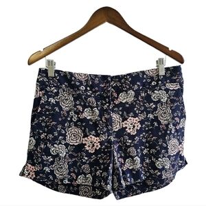 Loft The Riviera floral navy blue shorts size 4
